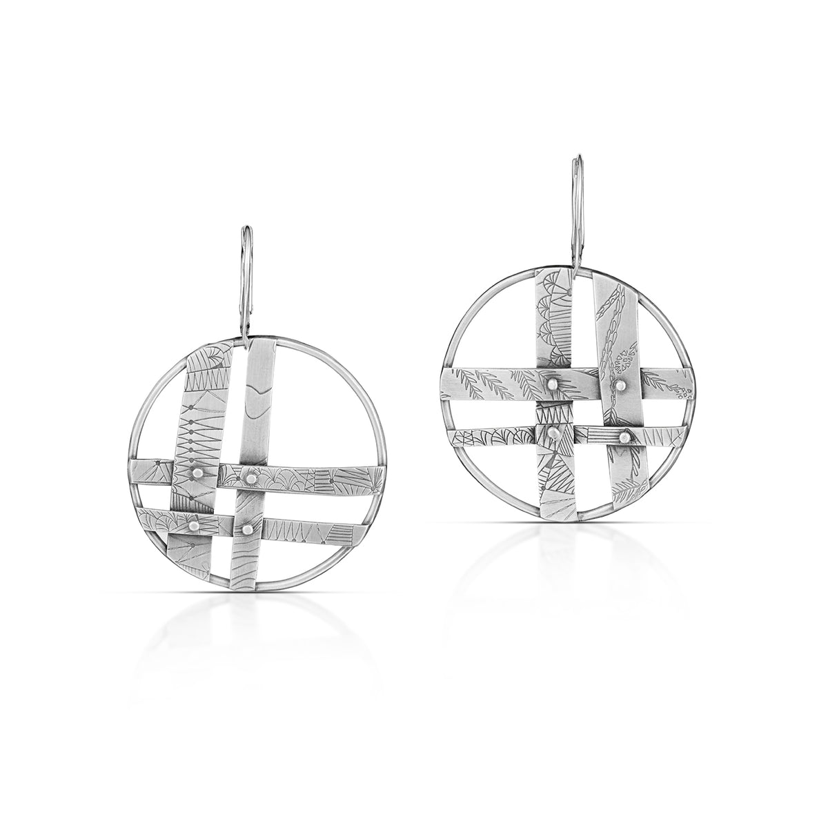 Jess Woven Hoops | Brass and Sterling Handcrafted Statement