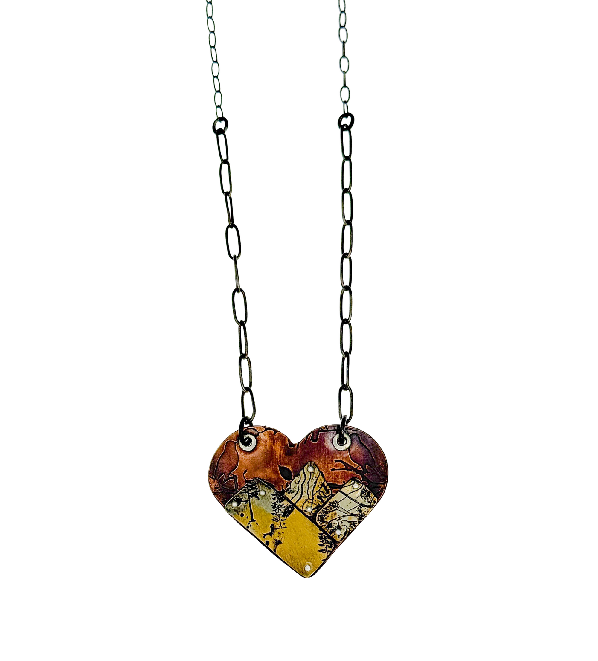 Mountains and Hearts Necklace