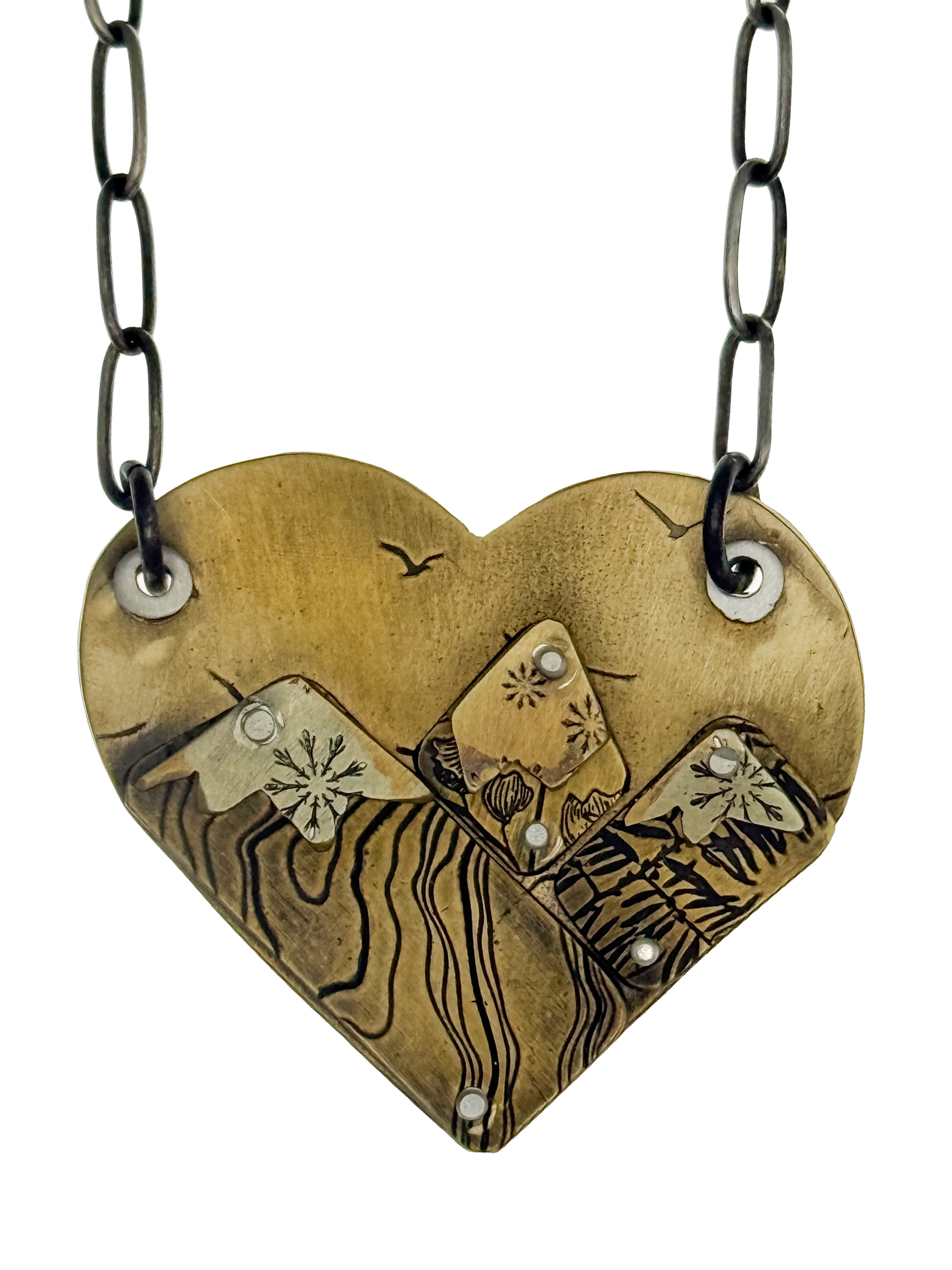 Mountains and Hearts Necklace