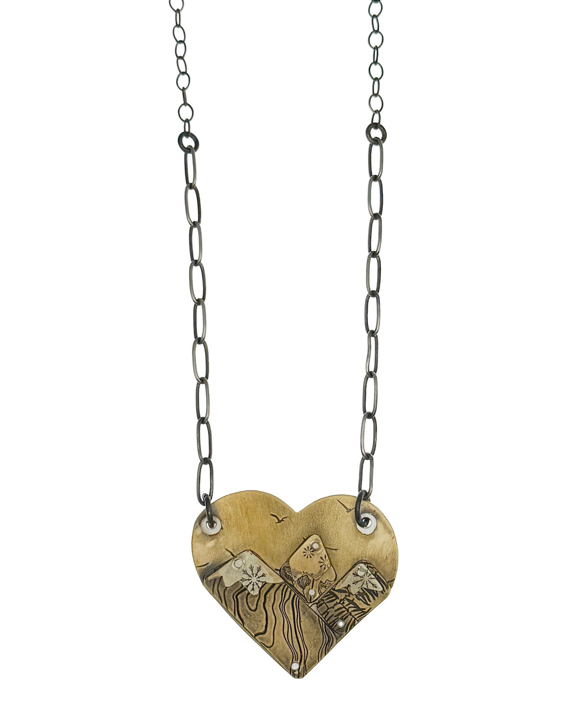 Mountains and Hearts Necklace