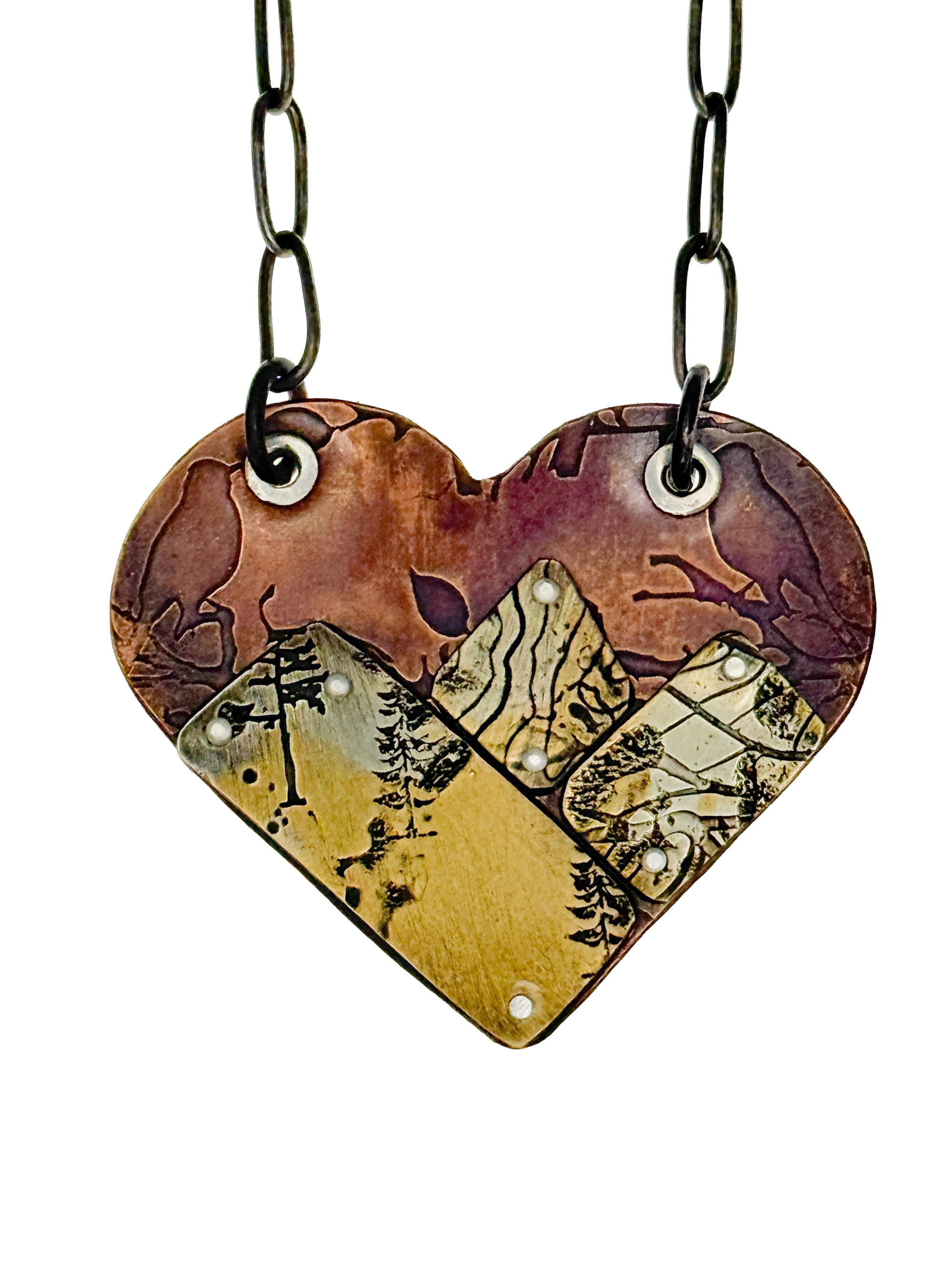 Mountains and Hearts Necklace