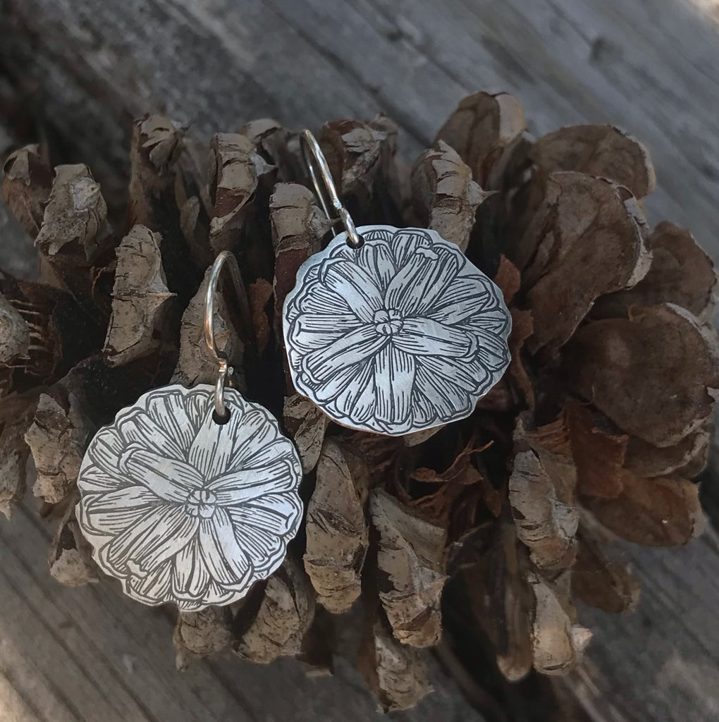 Pine Cone Earrings and Necklace