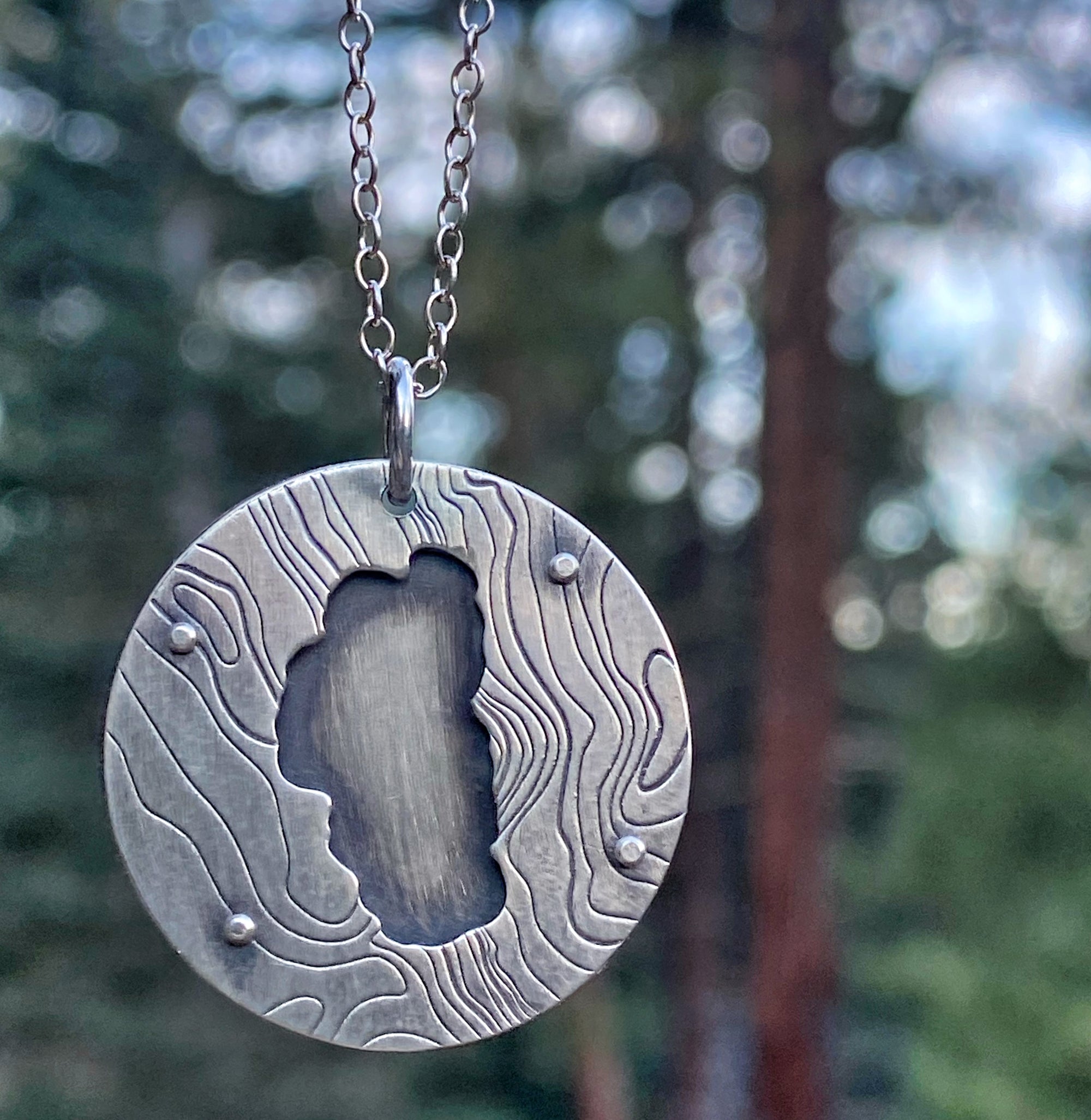 Riveted Topo Tahoe Pendant
