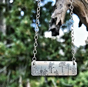 Printed Bar Necklace