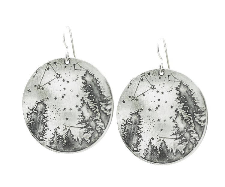 constellation earrings, zodiac earrings