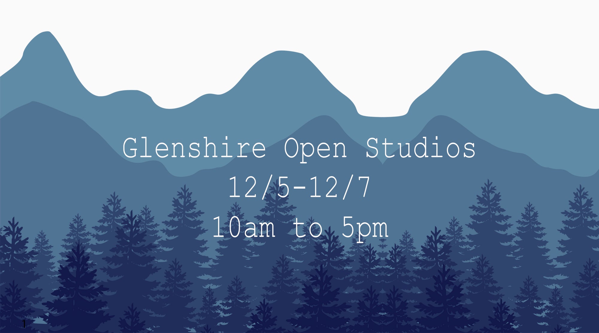 Glenshire Holiday Open Studios 2025