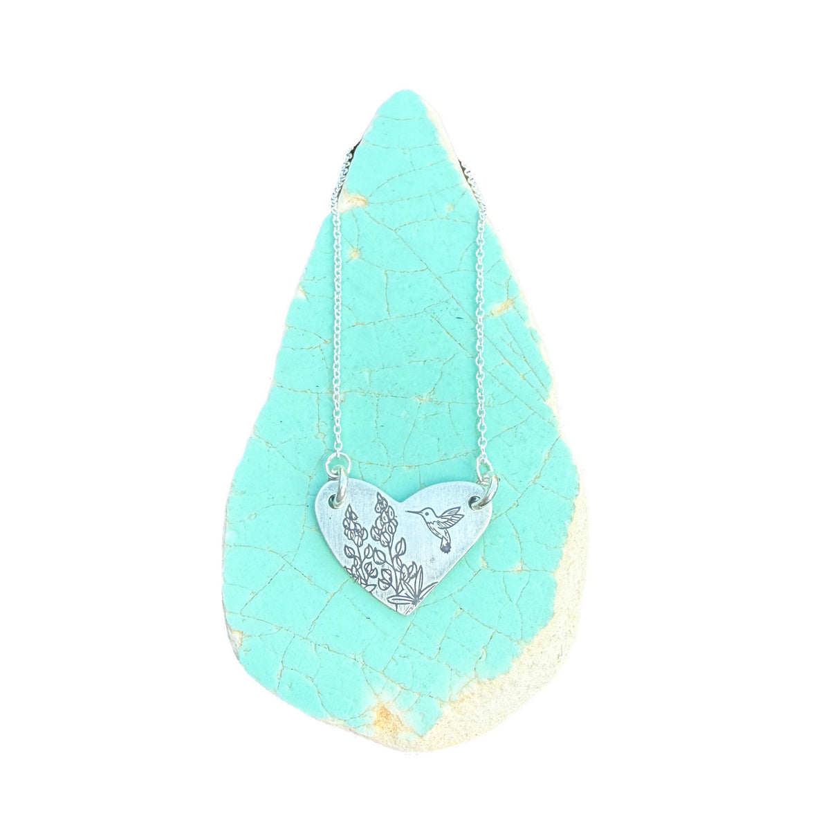 Love Is the Answer Necklace – Lupine and Hummingbird