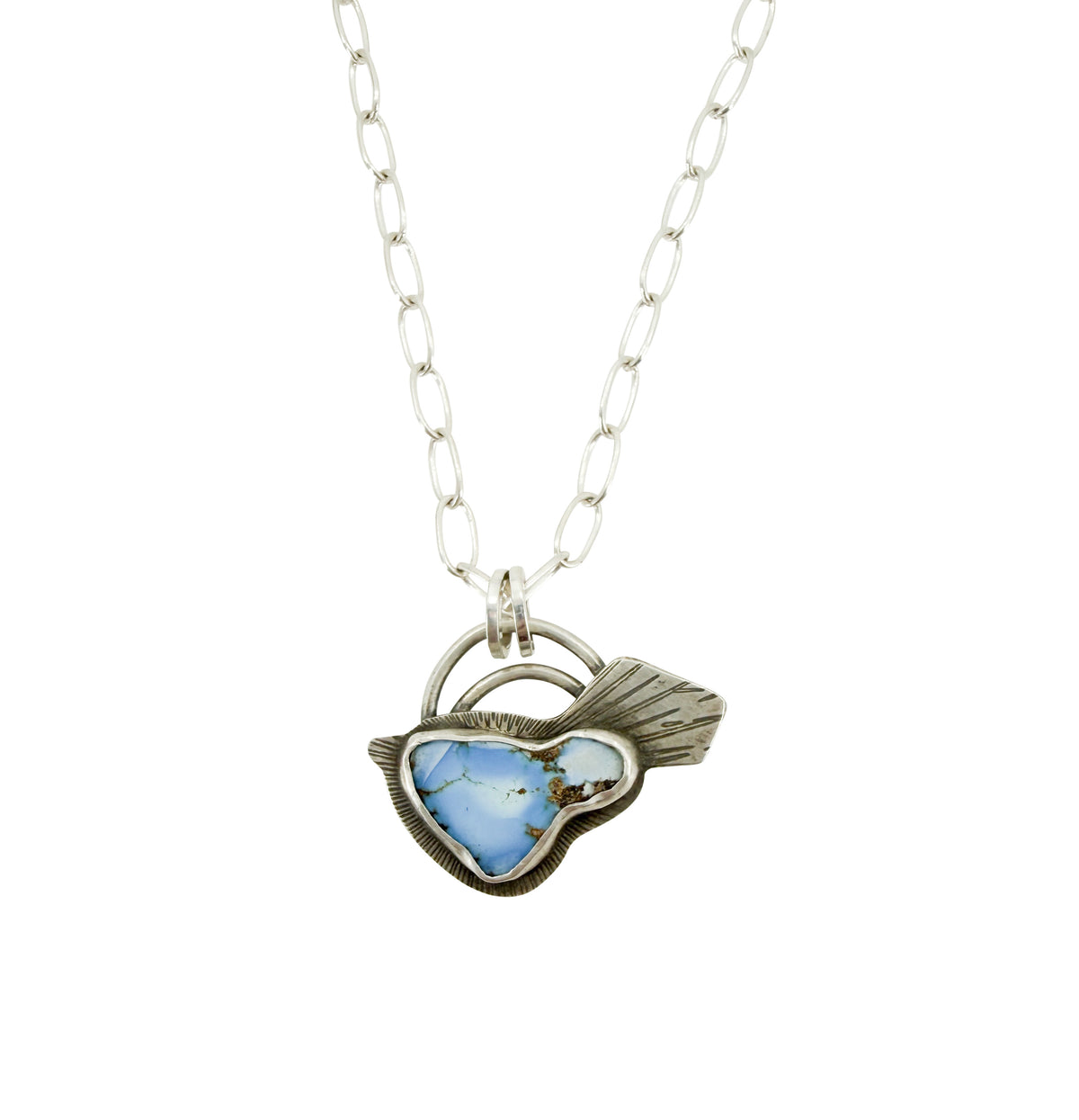 turquoise bird necklace