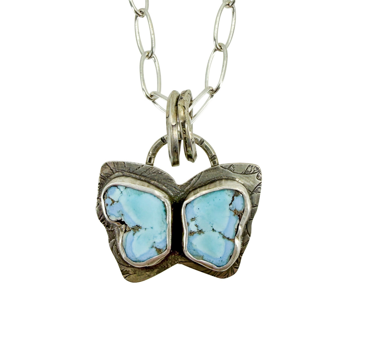 turquoise butterfly necklace