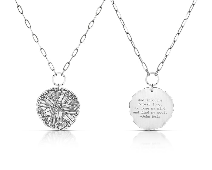 Pine Cone and John Muir Pendant