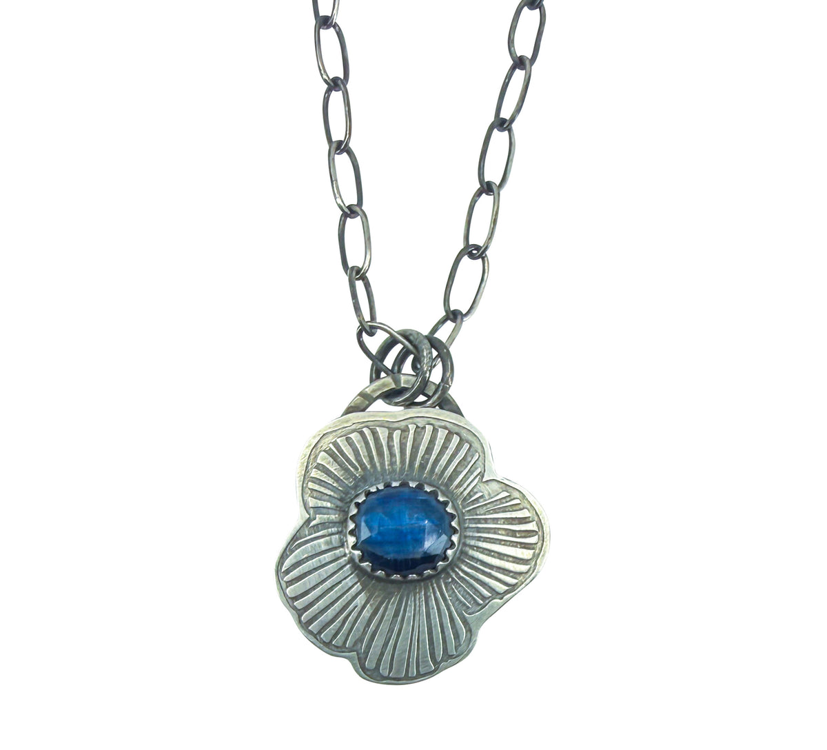 poppy and gemstone necklace