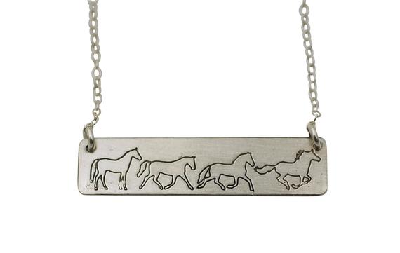 Walk, Trot, Canter, Gallup Necklace