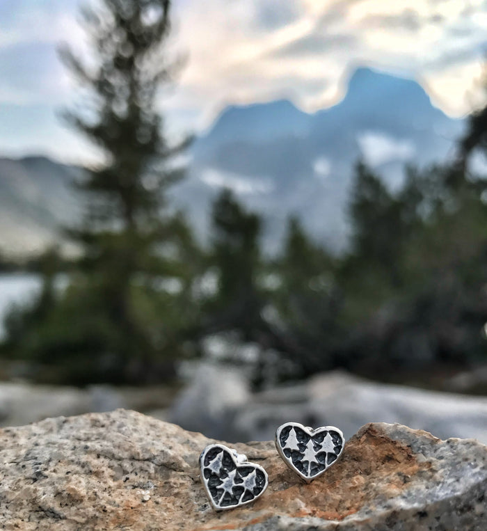 Tiny Tree Love Studs