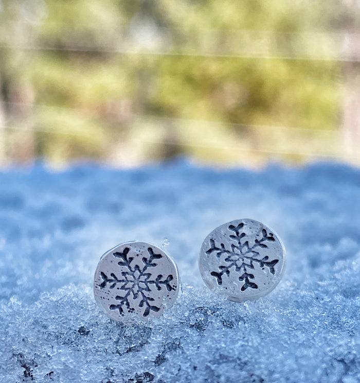 snowflake studs