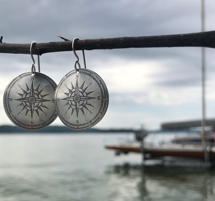 compass earrings