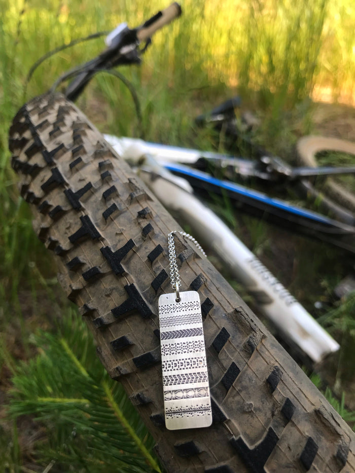 bike tread necklace