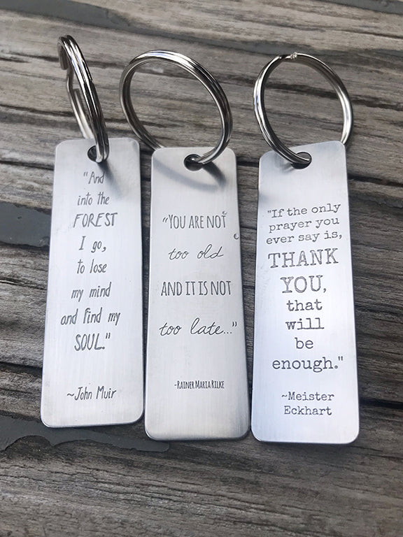 quote keychains