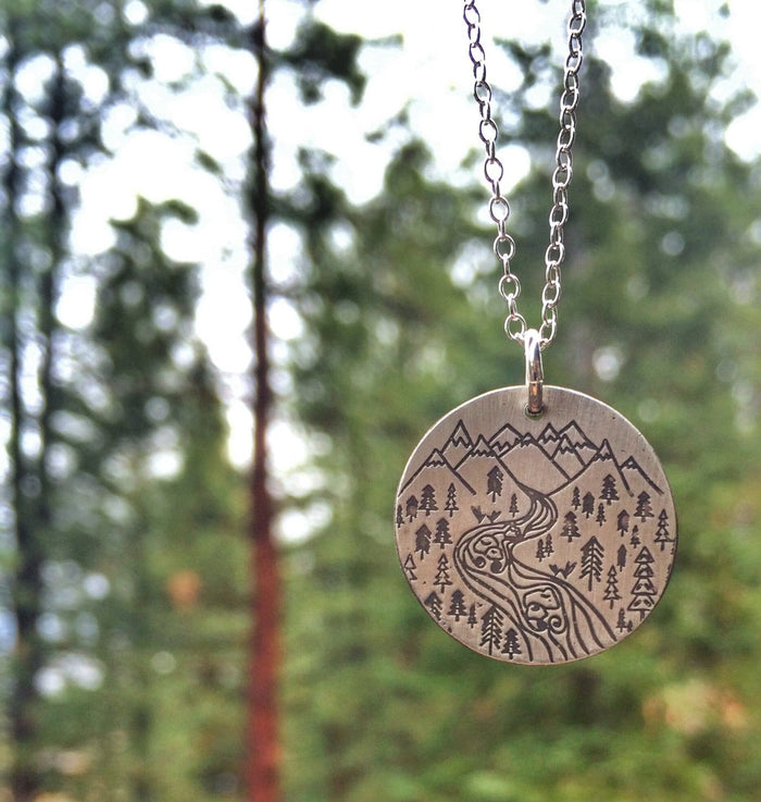 Mountains and River Necklace