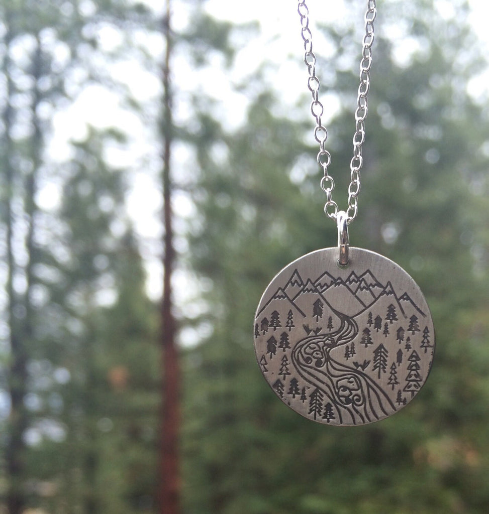 Mountains and River Necklace