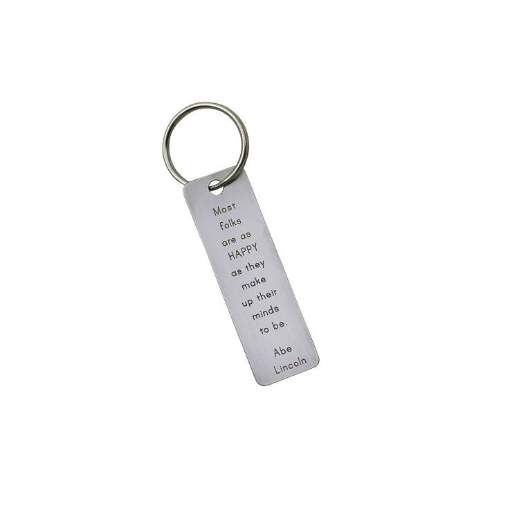 quote keychains, abe lincoln, ralph waldo emerson, confucious