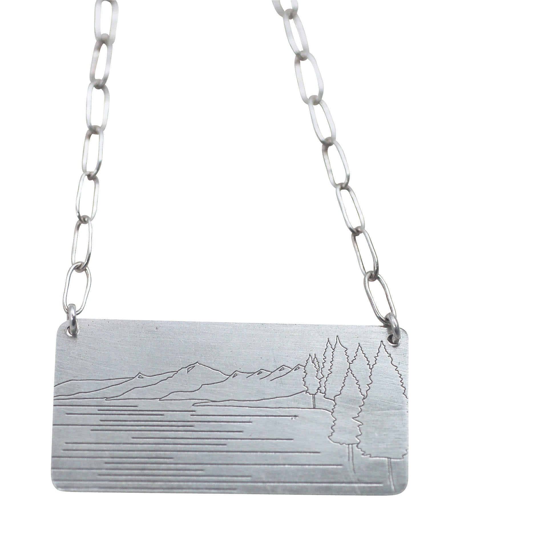 lake tahoe jewelry, lake tahoe necklace, west shore pendant