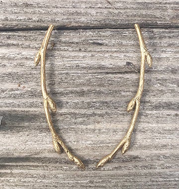 Bronze Twig Post Earrings