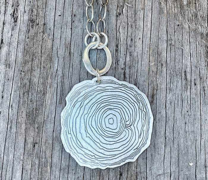 Wood slice and John Muir Necklace