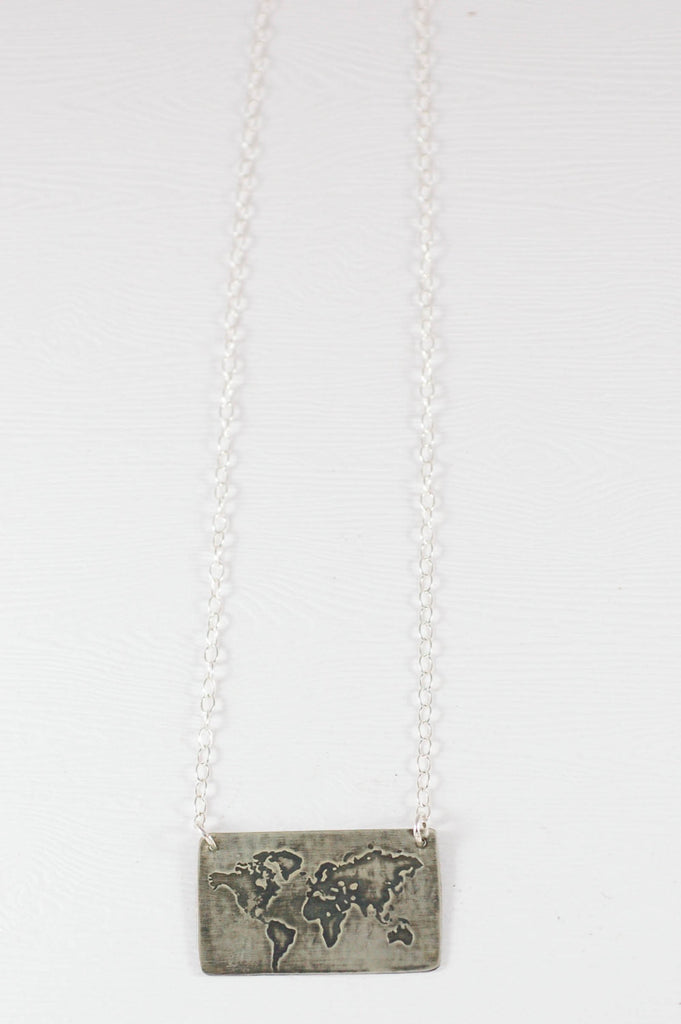 World Map Necklace