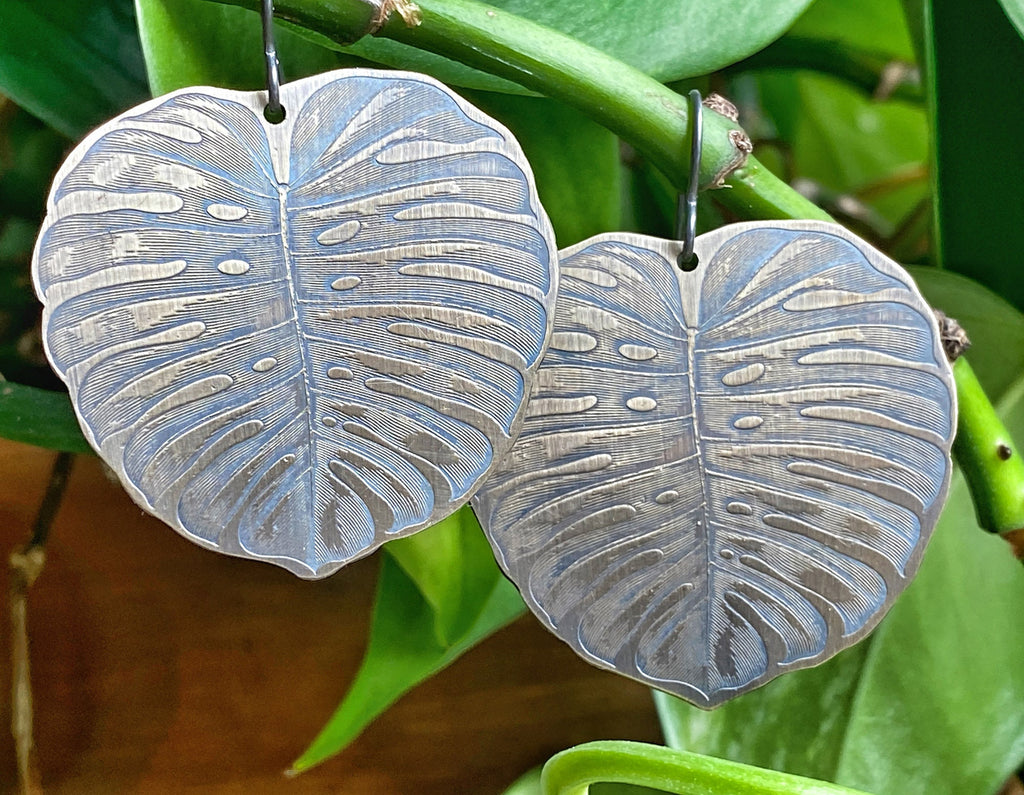 Monstera Earrings