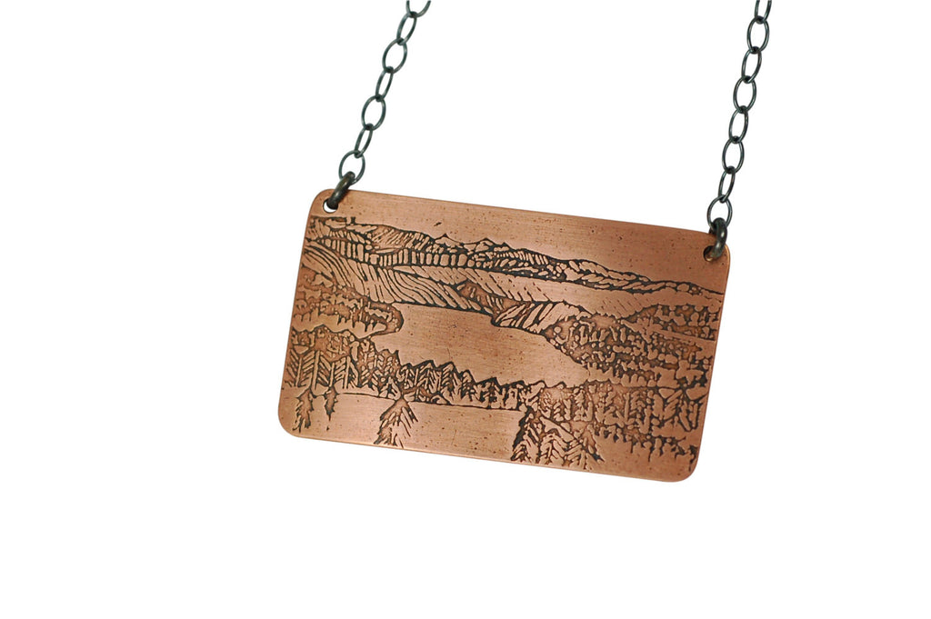 Mountain and Lakes Pendant