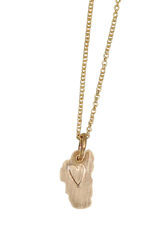 Tahoe Love!  Tiny 14k pendant