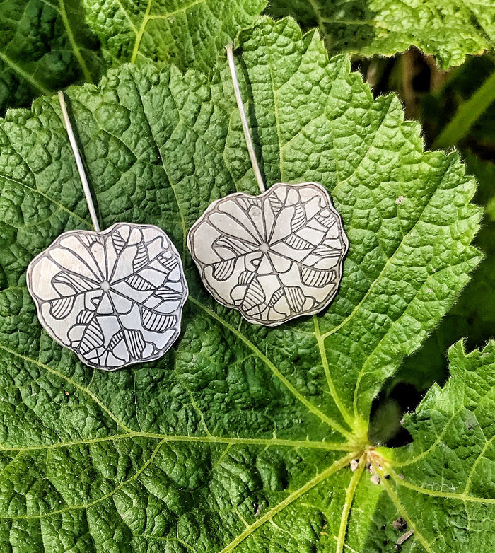 Geranium Leaf Earrings